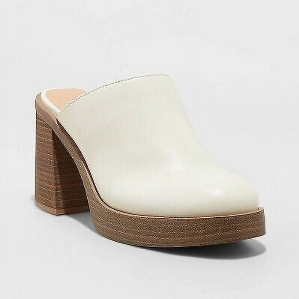 Women's 12 Men's 10 Universal Thread 3.75" Chunky Block High Heel Slip O…